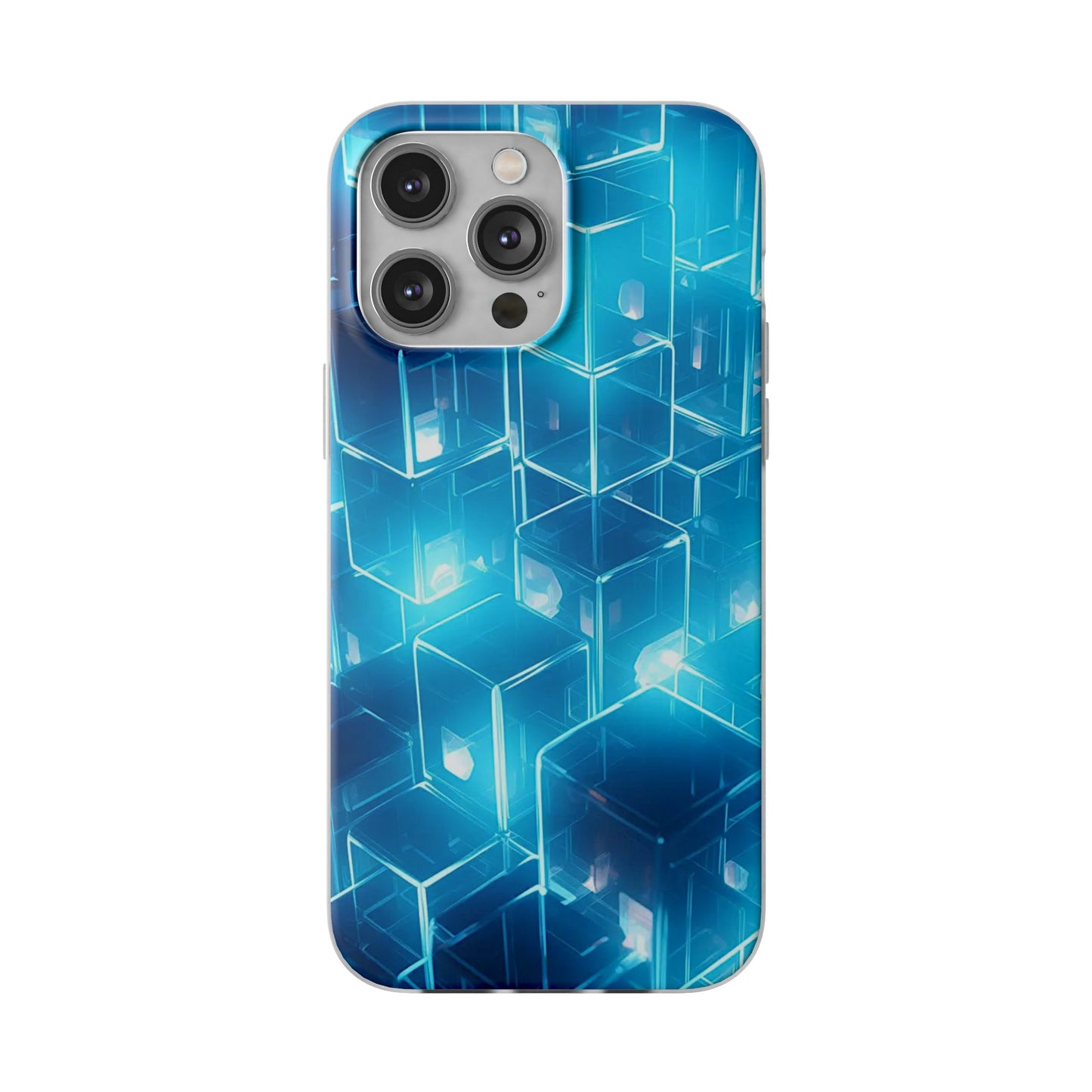 Neon Blue Glow Flexi Case - Colorwink