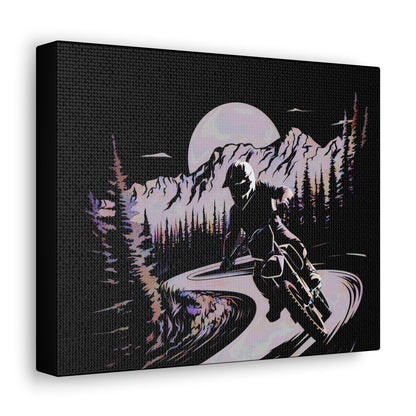 Off road Biker Art Canvas - Colorwink