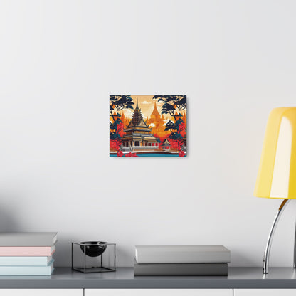 Old Siam Style Temple Art Canvas - Colorwink