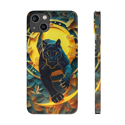 Onyx Black Jaguar Slim Phone Case - Colorwink