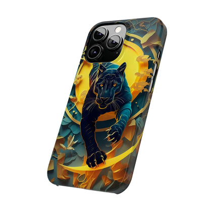 Onyx Black Jaguar Slim Phone Case - Colorwink