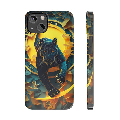 Onyx Black Jaguar Slim Phone Case - Colorwink