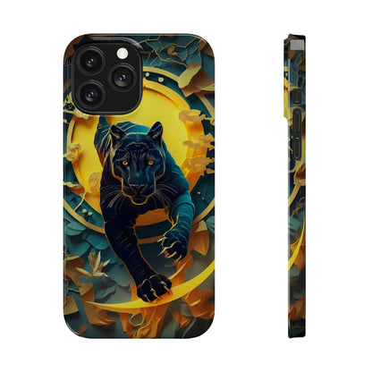 Onyx Black Jaguar Slim Phone Case - Colorwink