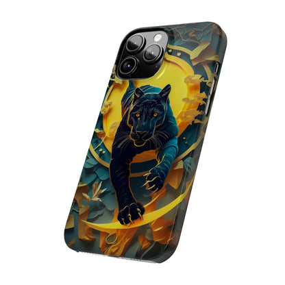 Onyx Black Jaguar Slim Phone Case - Colorwink