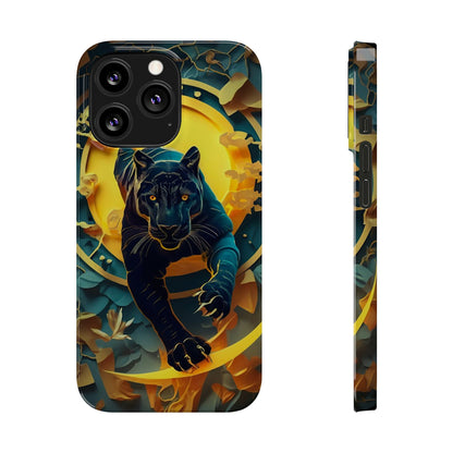 Onyx Black Jaguar Slim Phone Case - Colorwink