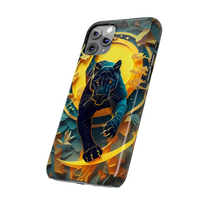 Onyx Black Jaguar Slim Phone Case - Colorwink