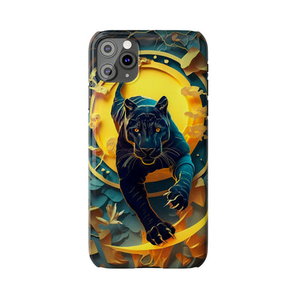 Onyx Black Jaguar Slim Phone Case - Colorwink