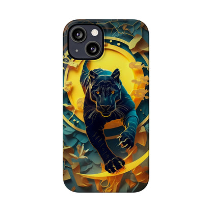 Onyx Black Jaguar Slim Phone Case - Colorwink