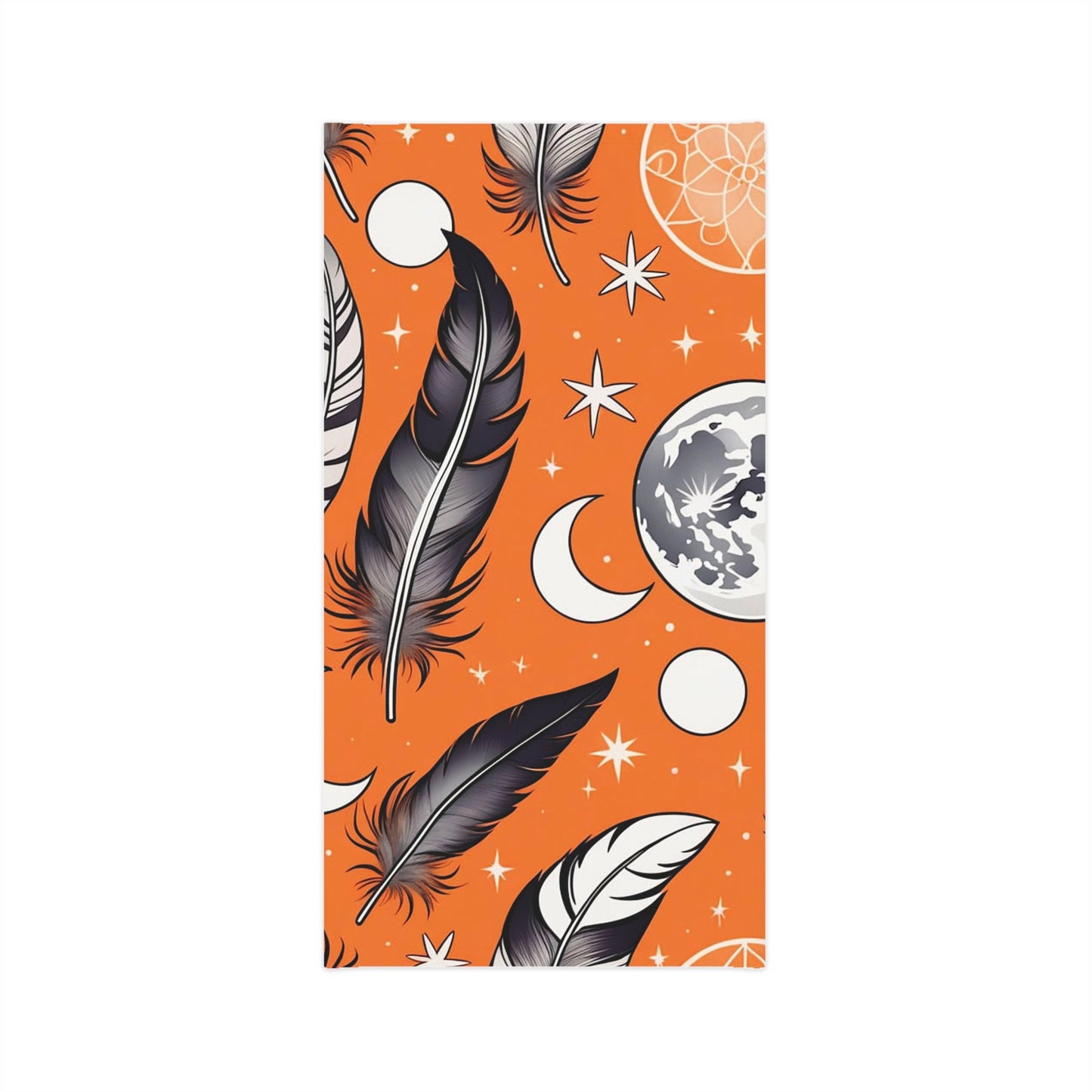 Orange Feather Art Neck Gaiter - Colorwink