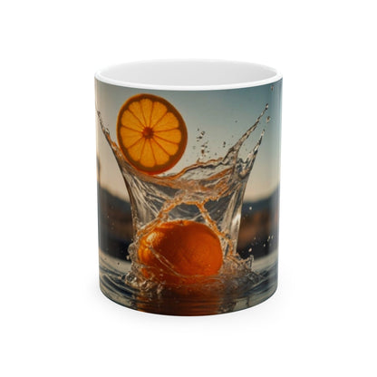 Orange Splash Coffee Mug - Colorwink