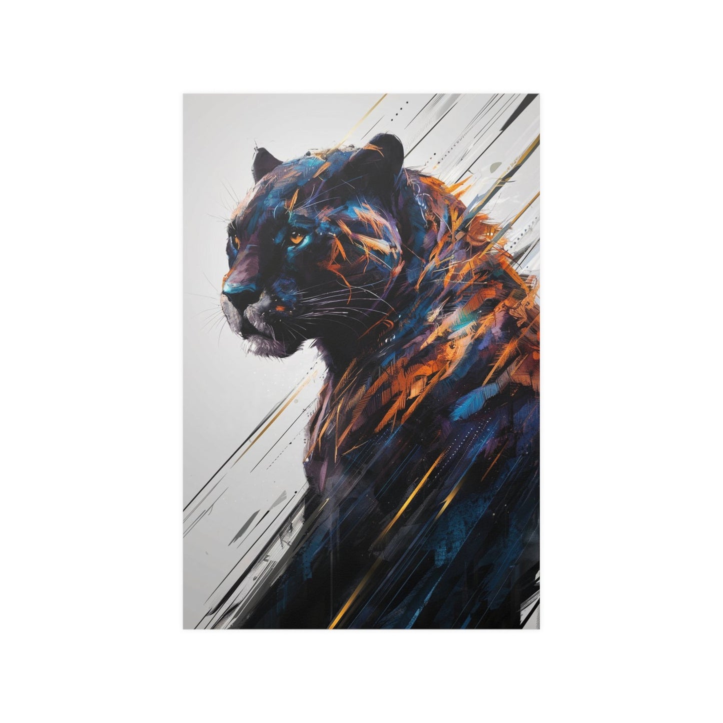 Panther Mural Art Poster - Colorwink