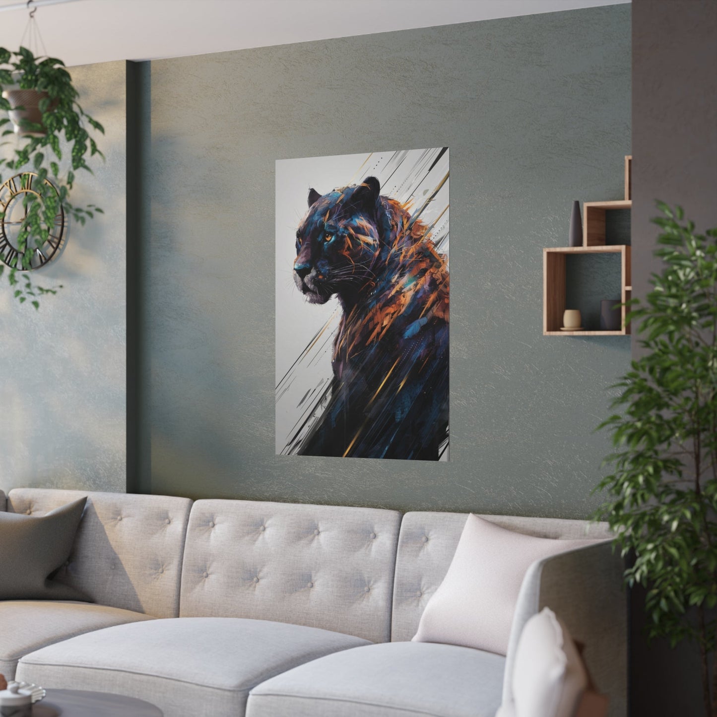 Panther Mural Art Poster - Colorwink