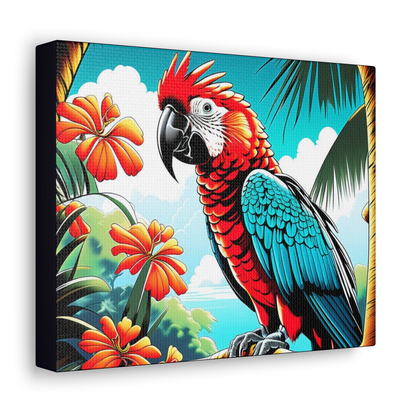 Parrot View Canvas - Colorwink