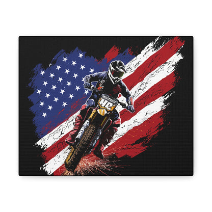 Patriot Biker Art Canvas - Colorwink