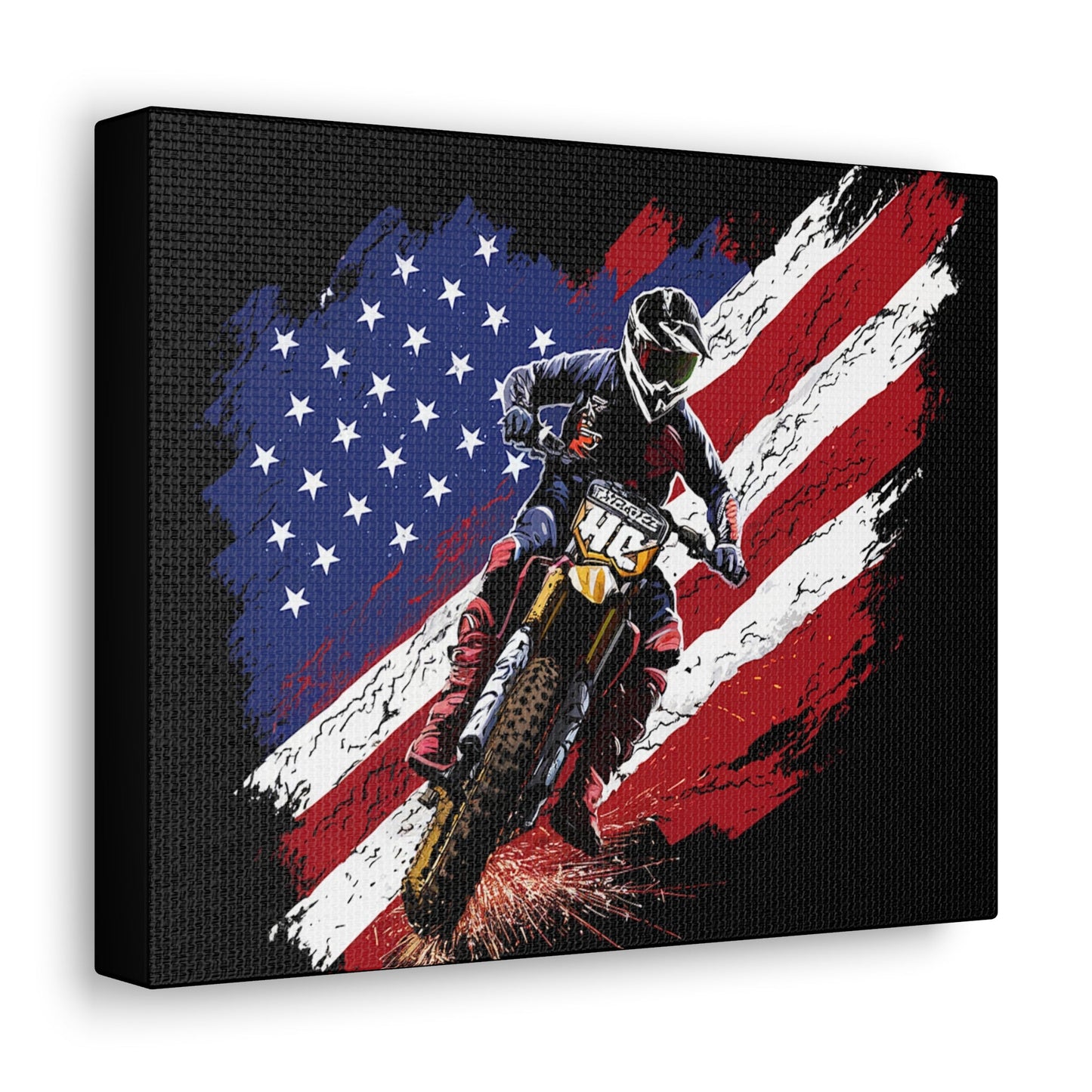 Patriot Biker Art Canvas - Colorwink