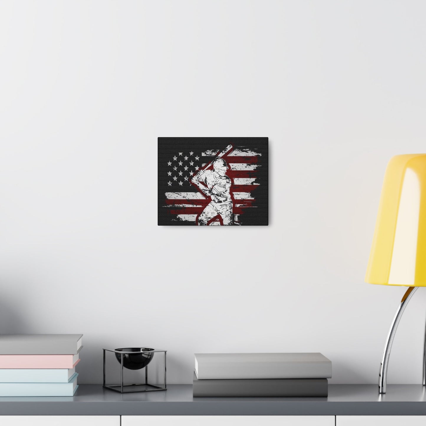 Patriot Flag Baseball Art Canvas - Colorwink