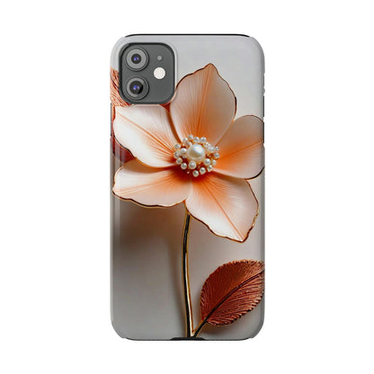 Peach Flower Slim Phone Case - Colorwink