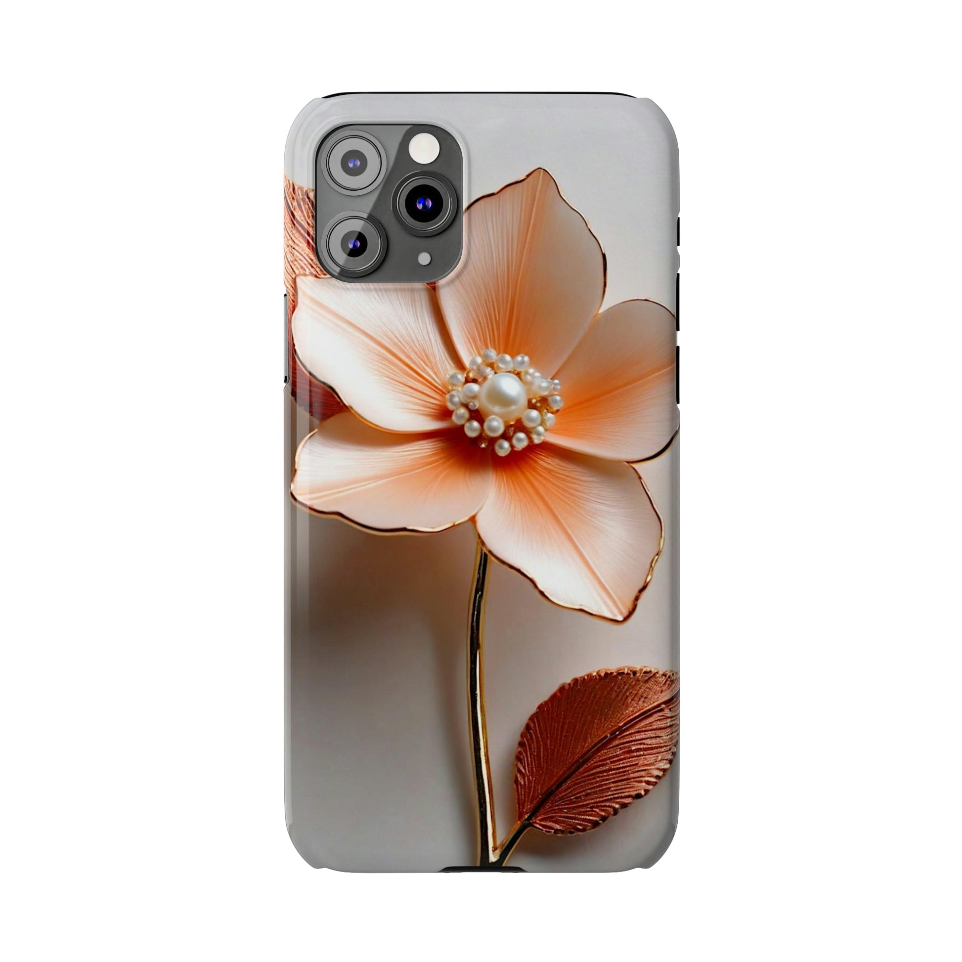 Peach Flower Slim Phone Case - Colorwink