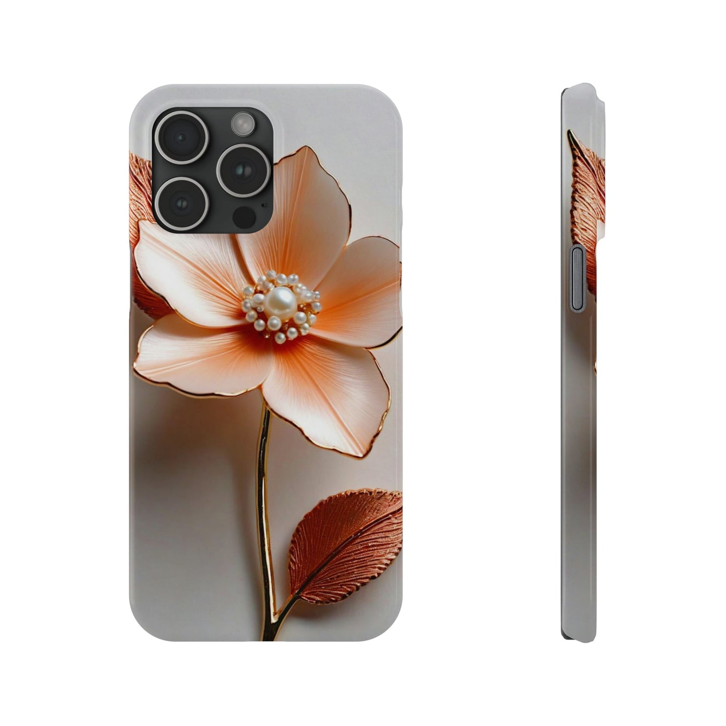 Peach Flower Slim Phone Case - Colorwink