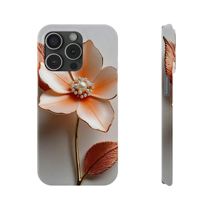 Peach Flower Slim Phone Case - Colorwink