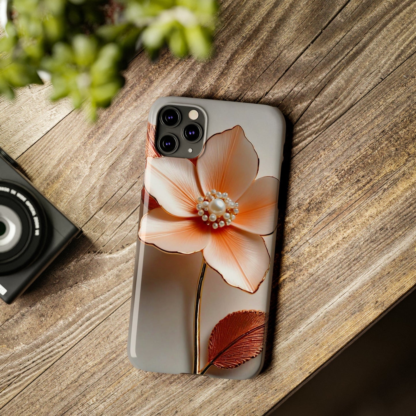 Peach Flower Slim Phone Case - Colorwink