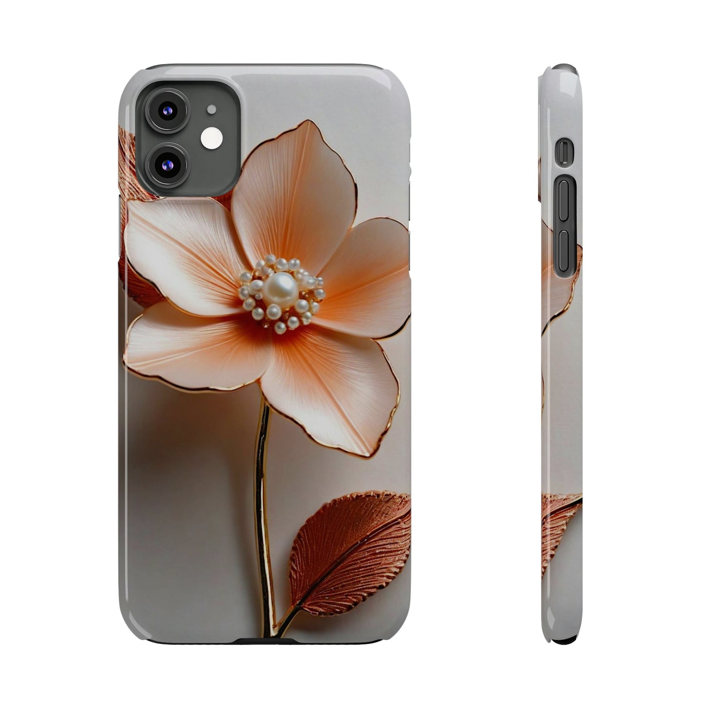 Peach Flower Slim Phone Case - Colorwink