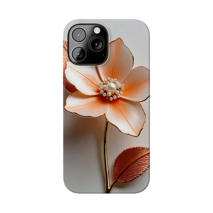 Peach Flower Slim Phone Case - Colorwink