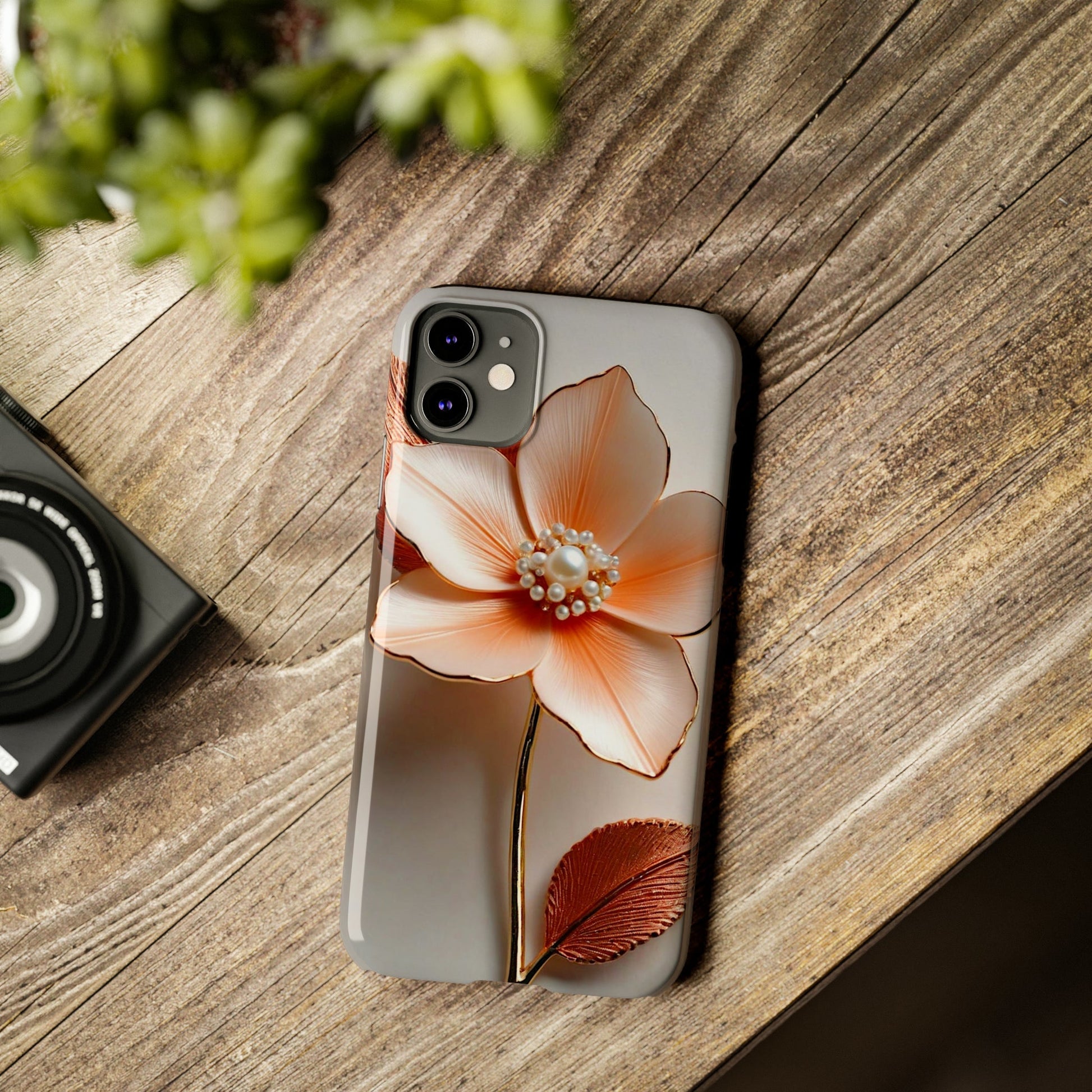 Peach Flower Slim Phone Case - Colorwink