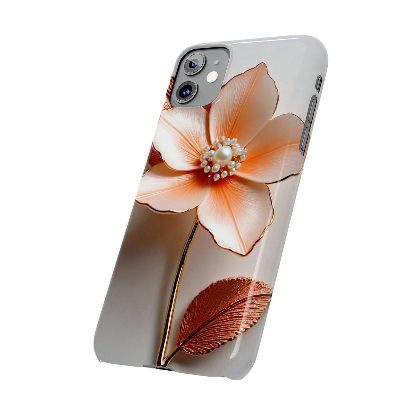 Peach Flower Slim Phone Case - Colorwink