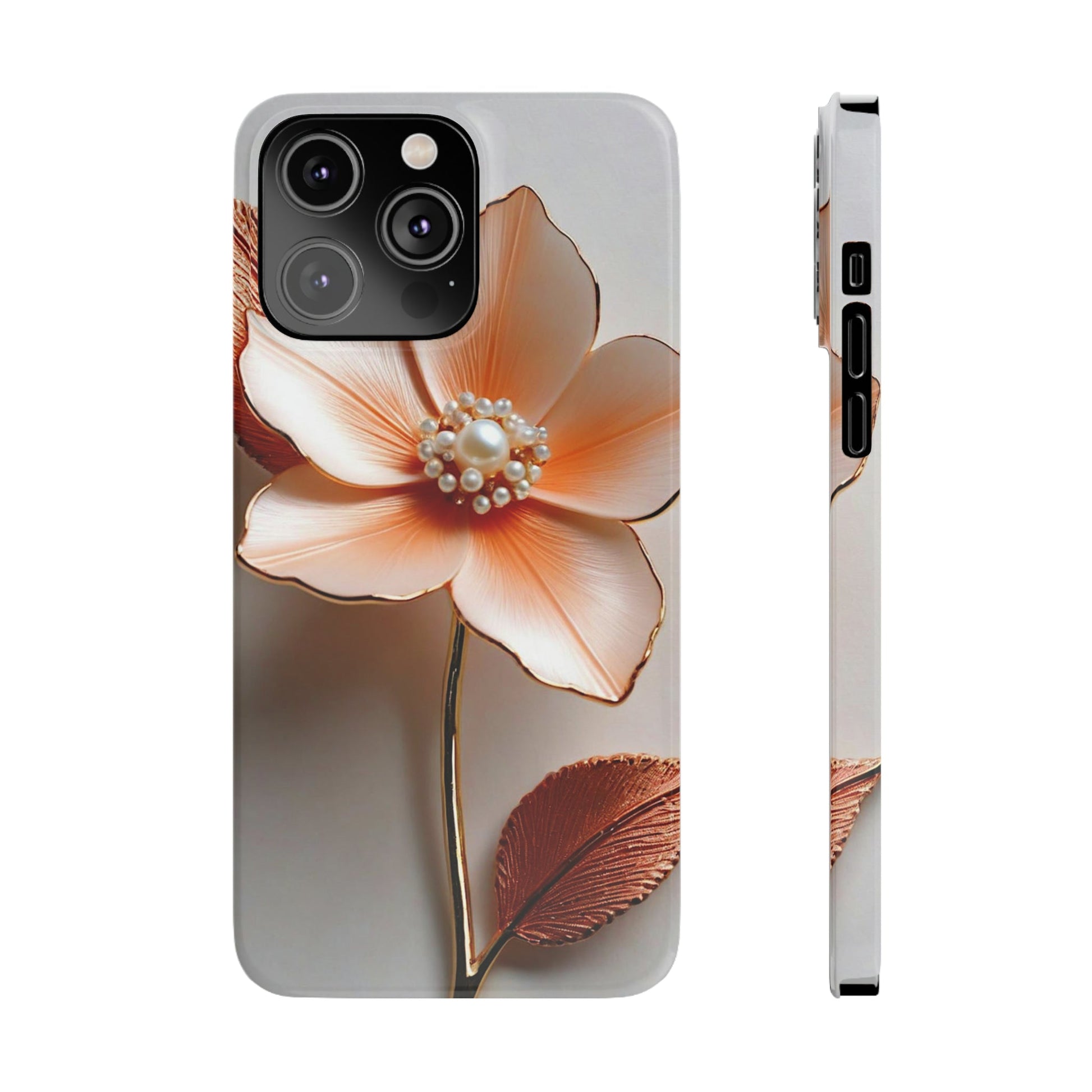 Peach Flower Slim Phone Case - Colorwink