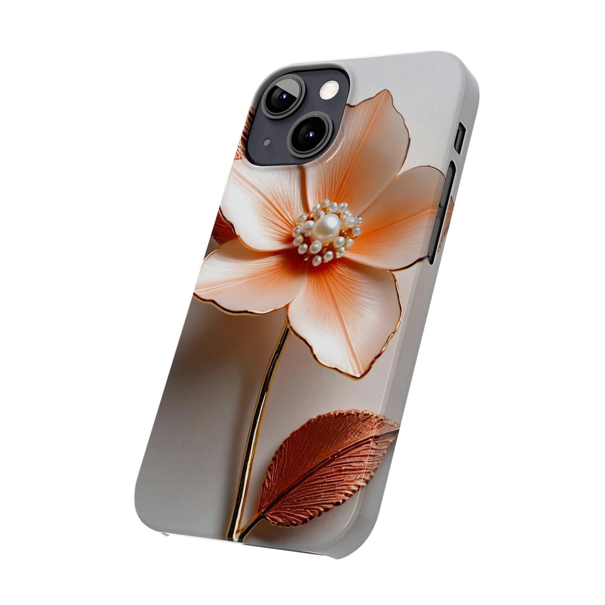 Peach Flower Slim Phone Case - Colorwink