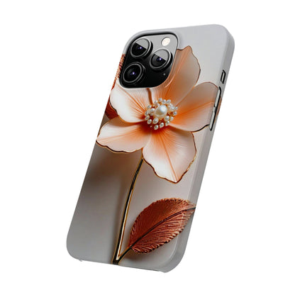 Peach Flower Slim Phone Case - Colorwink