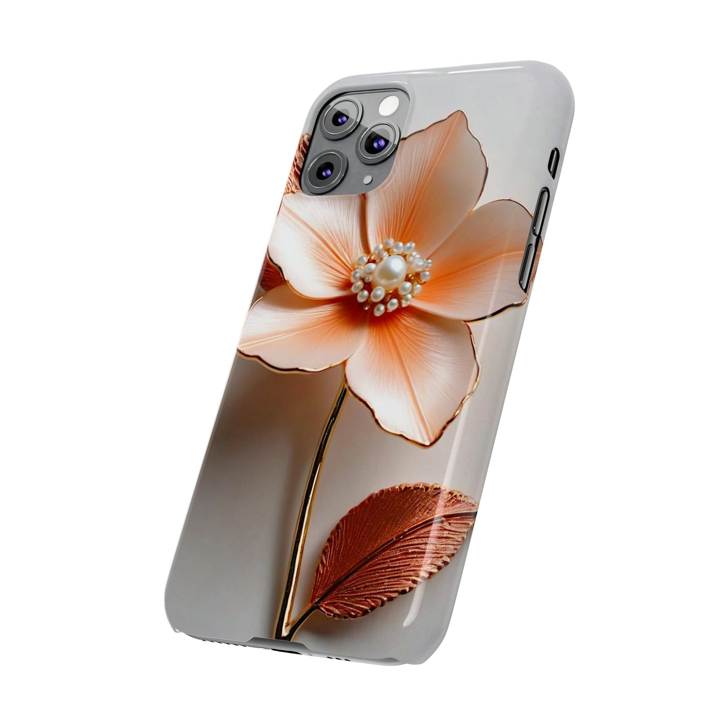 Peach Flower Slim Phone Case - Colorwink