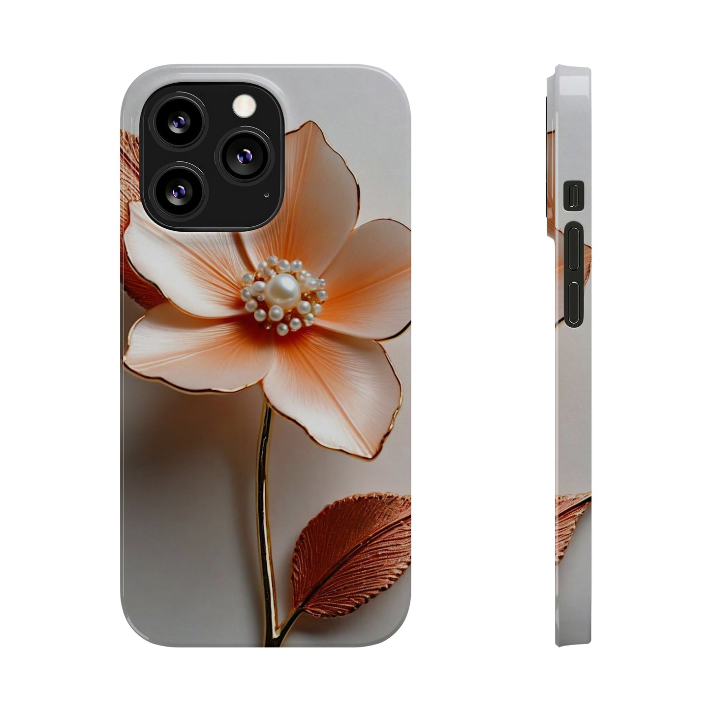 Peach Flower Slim Phone Case - Colorwink