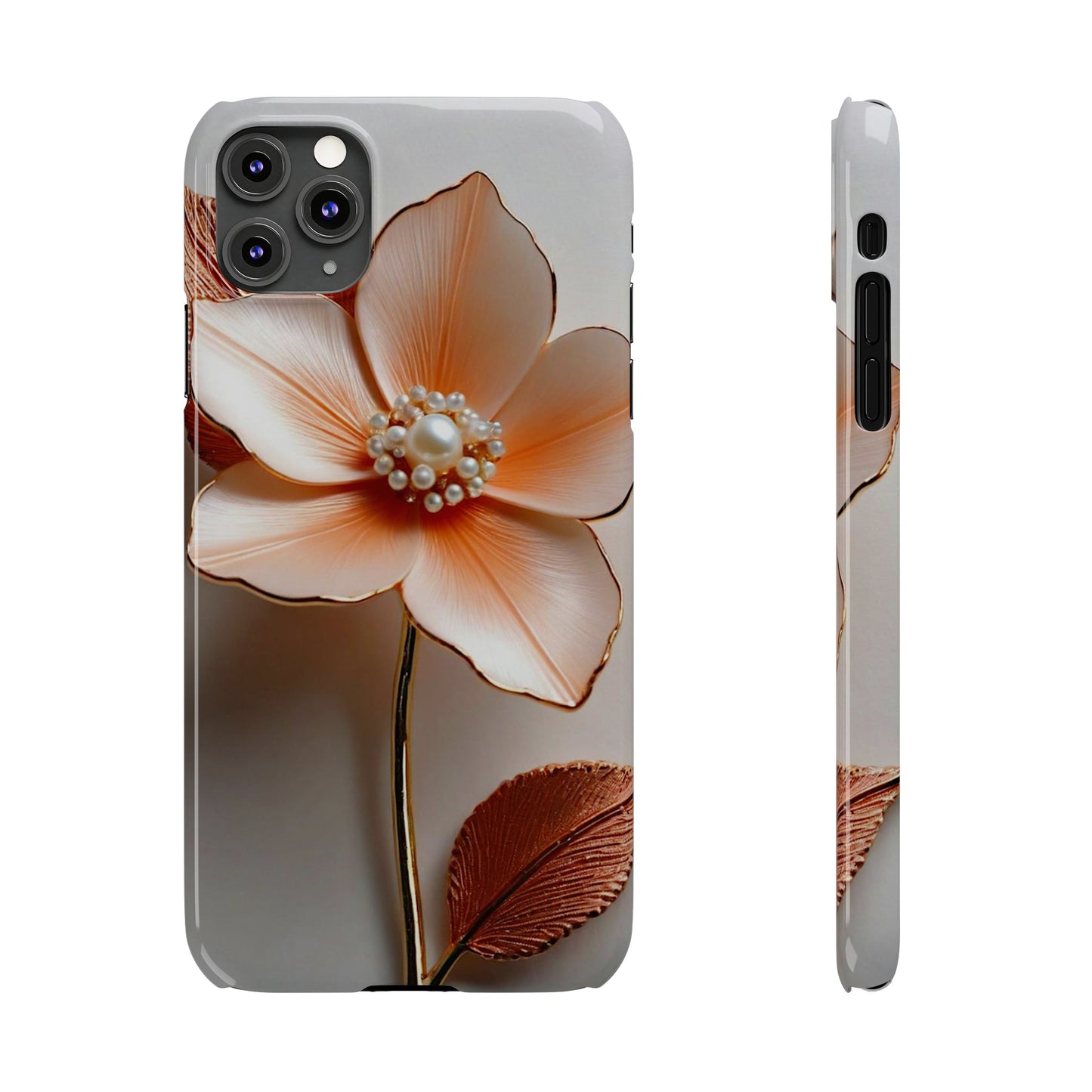 Peach Flower Slim Phone Case - Colorwink