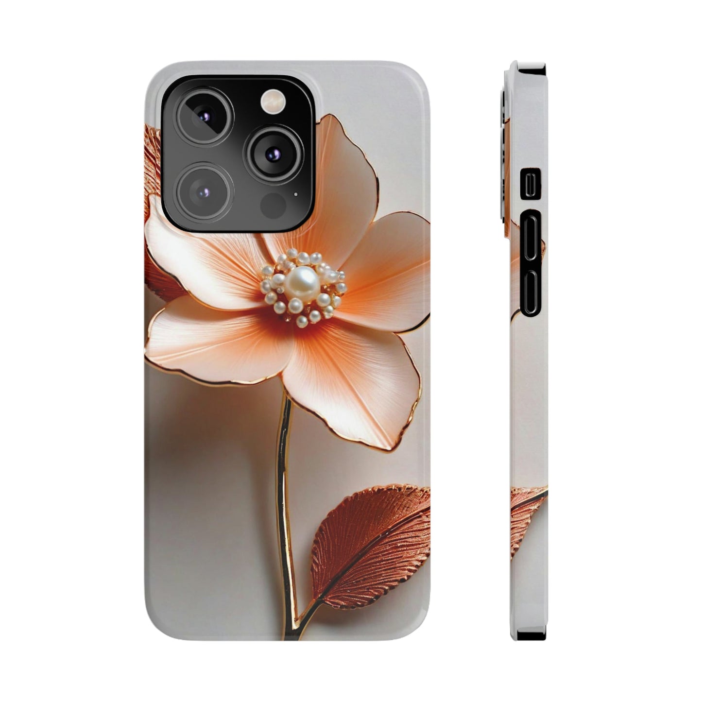 Peach Flower Slim Phone Case - Colorwink