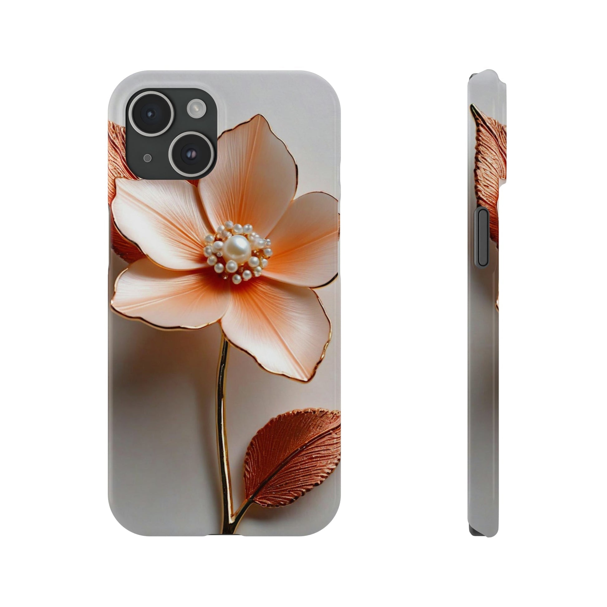 Peach Flower Slim Phone Case - Colorwink