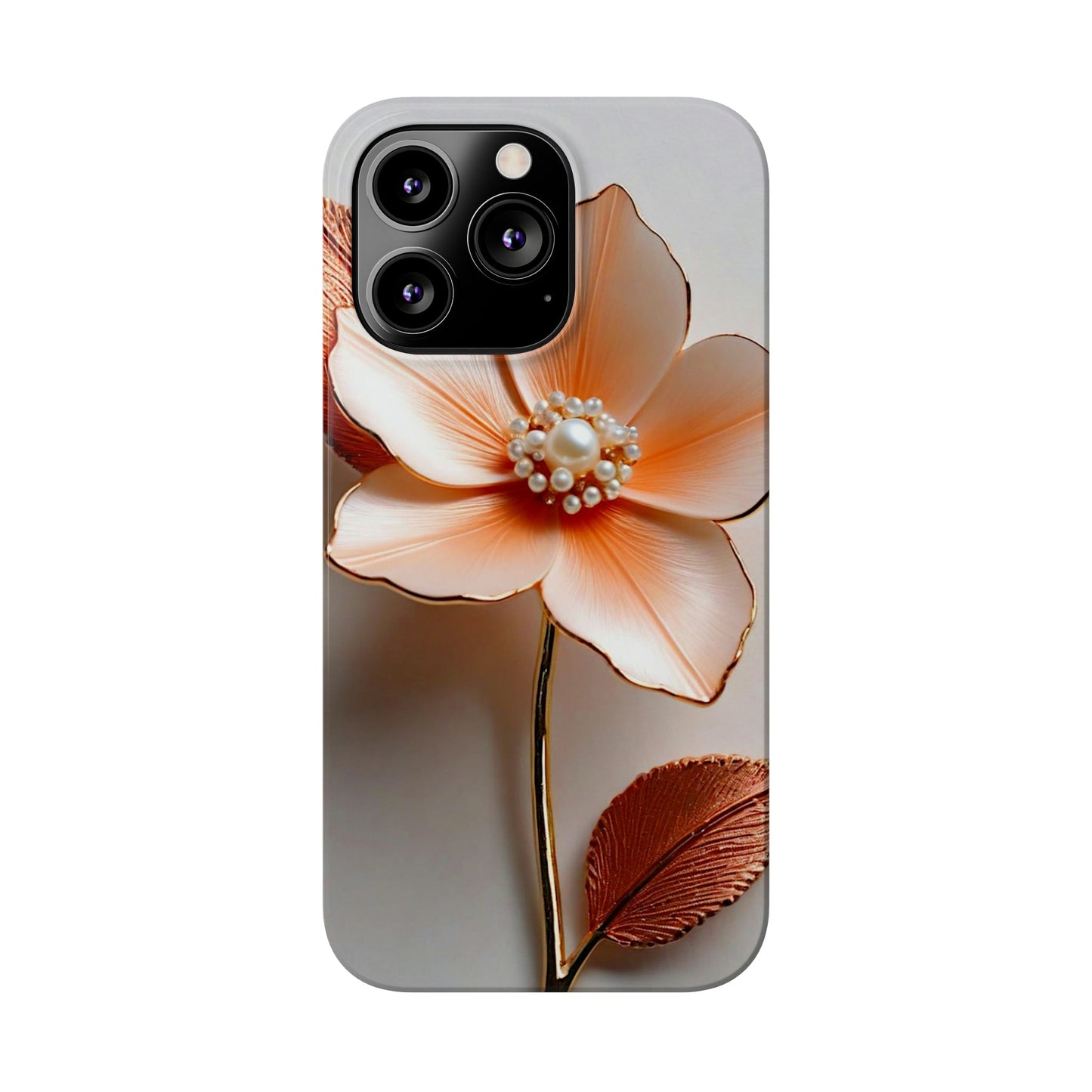 Peach Flower Slim Phone Case - Colorwink