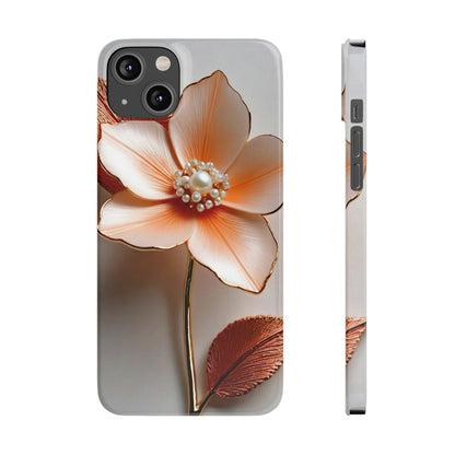 Peach Flower Slim Phone Case - Colorwink