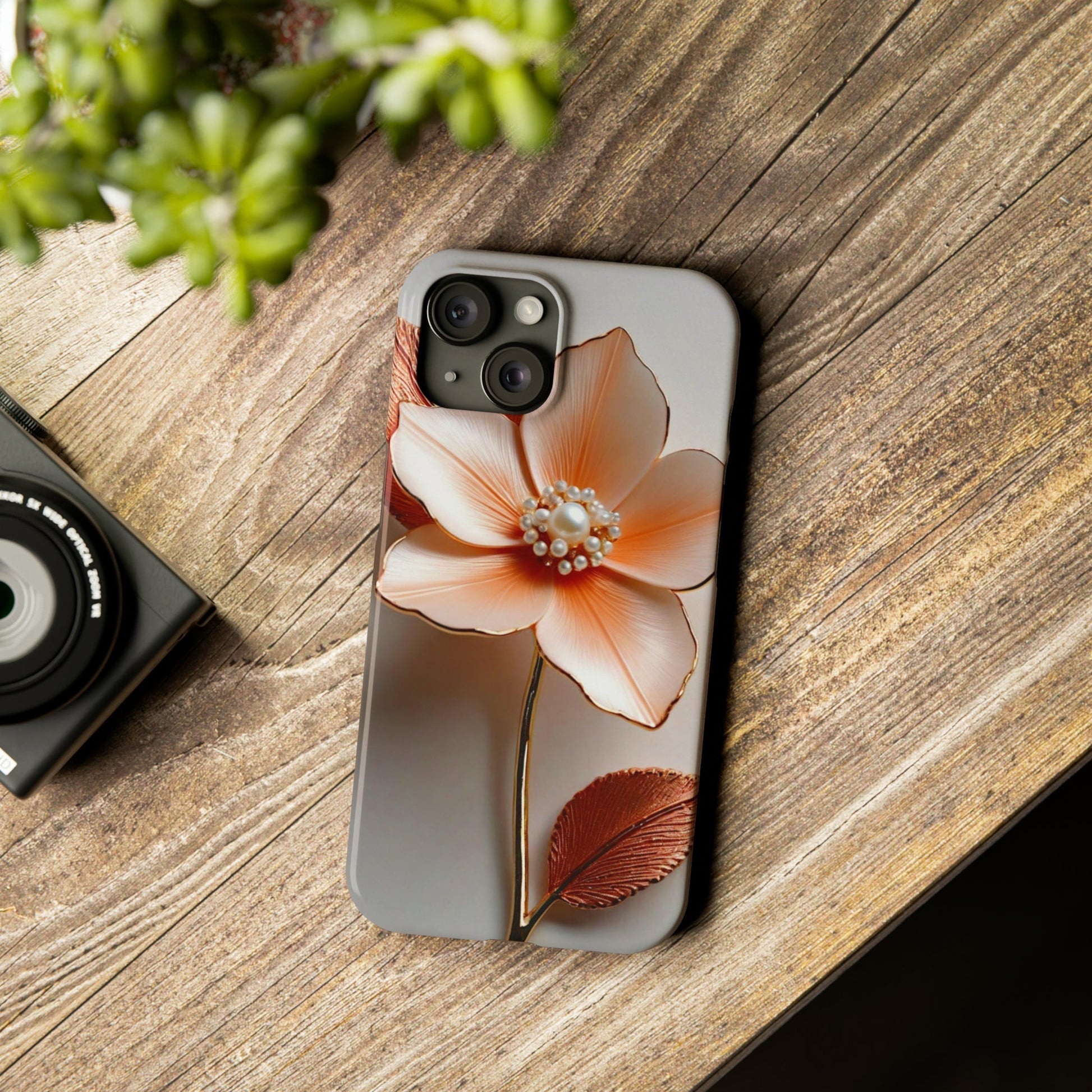 Peach Flower Slim Phone Case - Colorwink