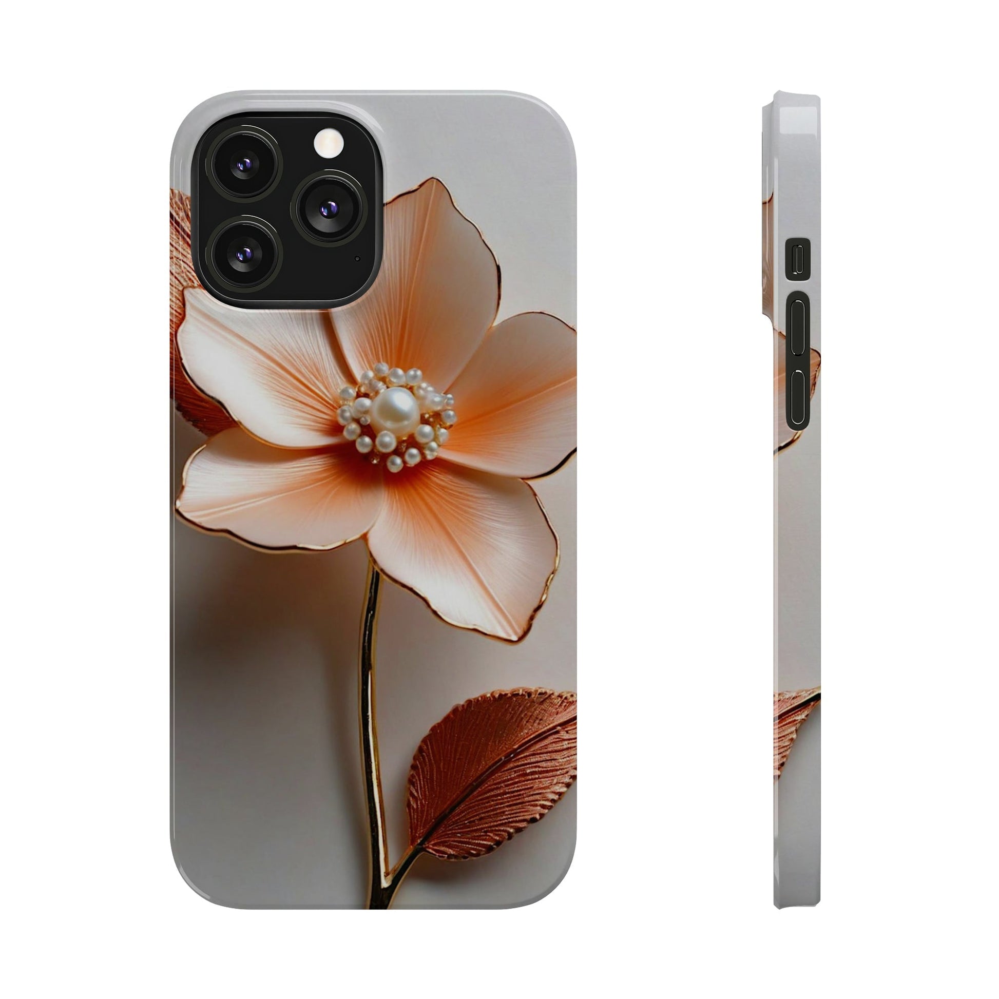 Peach Flower Slim Phone Case - Colorwink