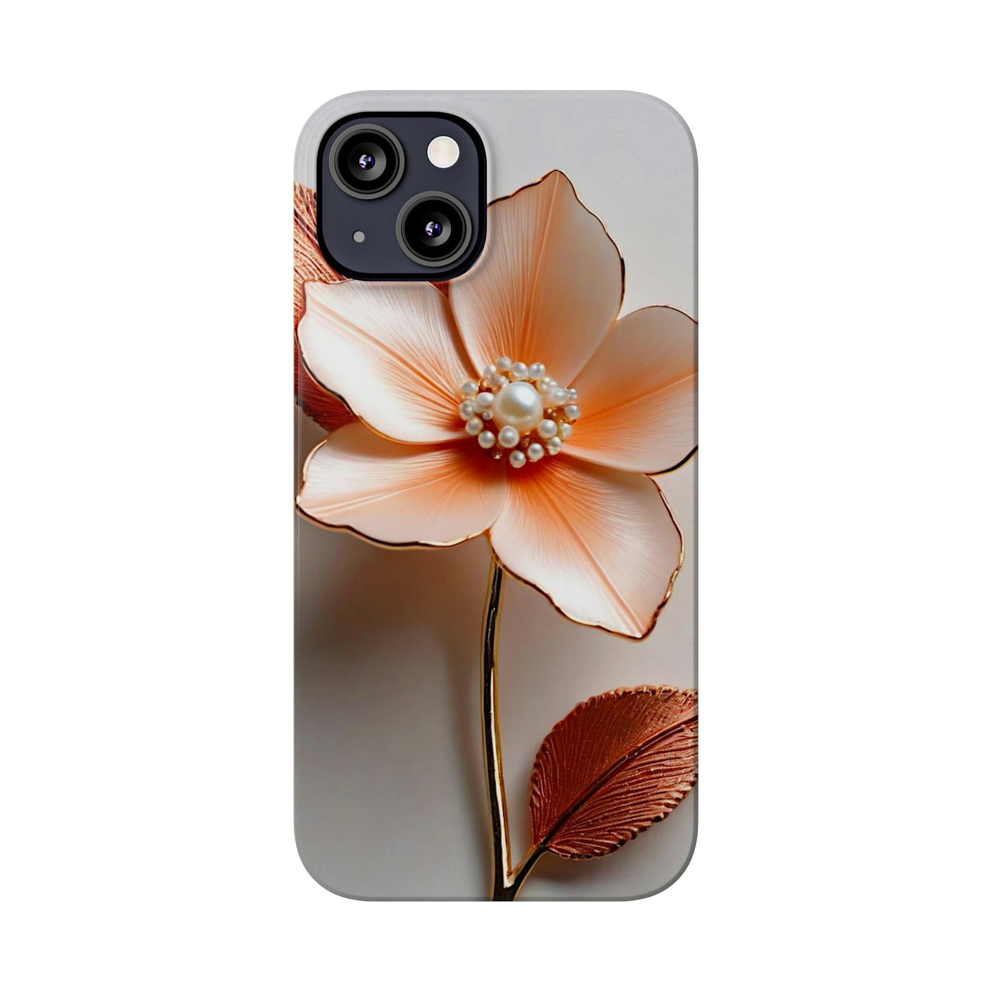 Peach Flower Slim Phone Case - Colorwink