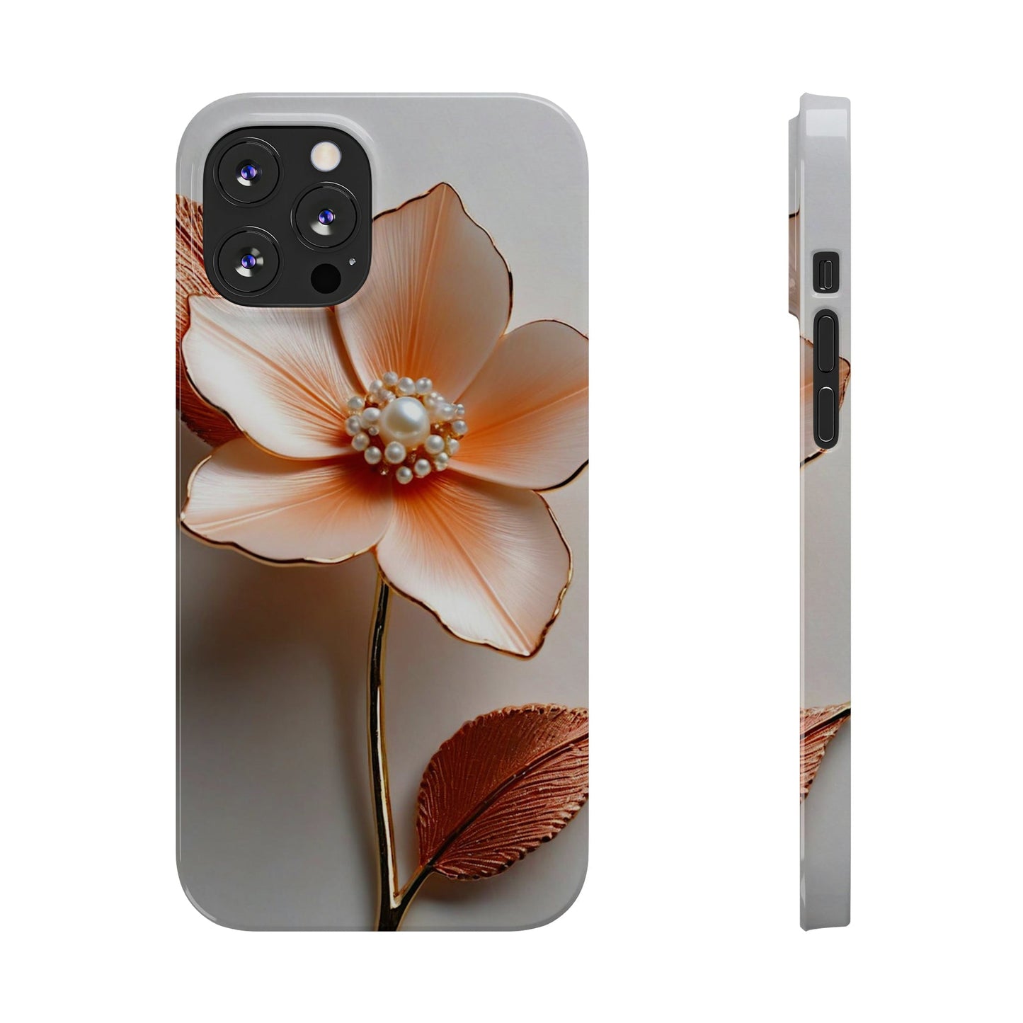 Peach Flower Slim Phone Case - Colorwink