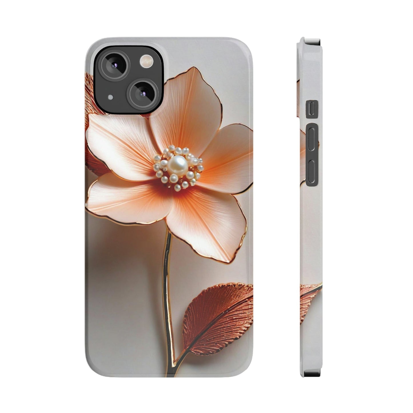 Peach Flower Slim Phone Case - Colorwink