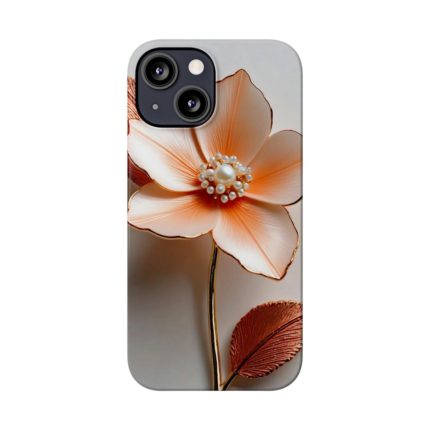 Peach Flower Slim Phone Case - Colorwink