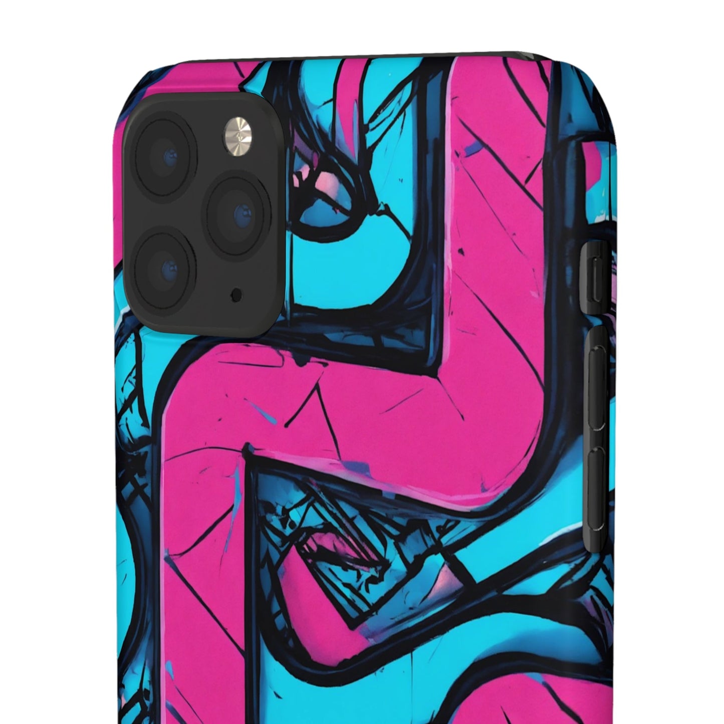 Pink-Blue Graffiti Snap Case - Colorwink