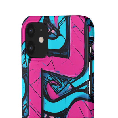 Pink-Blue Graffiti Snap Case - Colorwink