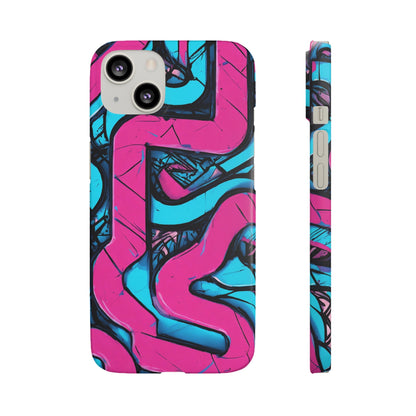 Pink-Blue Graffiti Snap Case - Colorwink