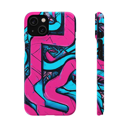 Pink-Blue Graffiti Snap Case - Colorwink