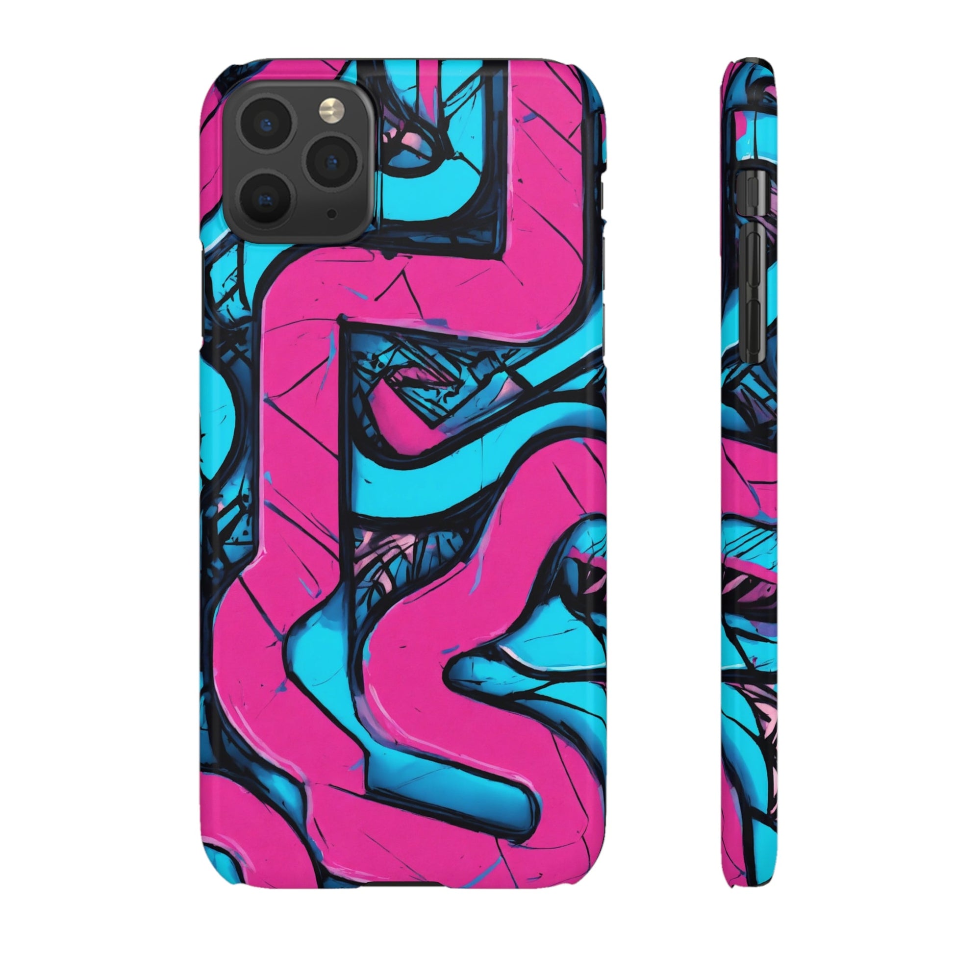 Pink-Blue Graffiti Snap Case - Colorwink